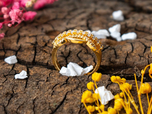 Gold-Plated Zircon Rings for women - 007 - GoScarlet