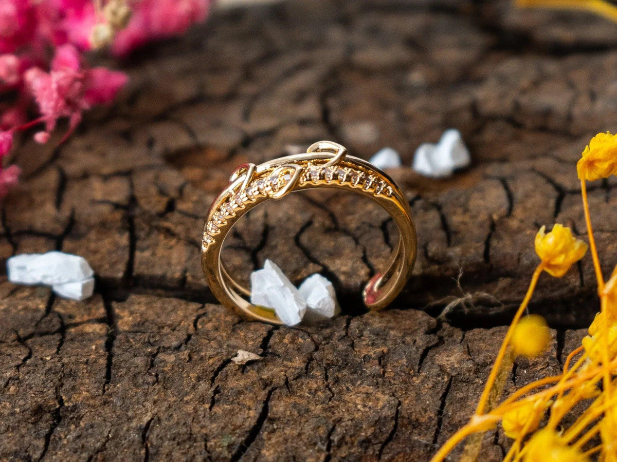 Gold-Plated Zircon Rings for women - 016 - GoScarlet