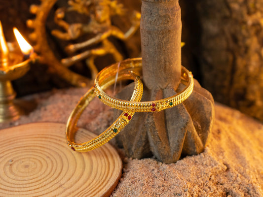 Gold-Plated Zircon Bangles for Women- 011 - GoScarlet