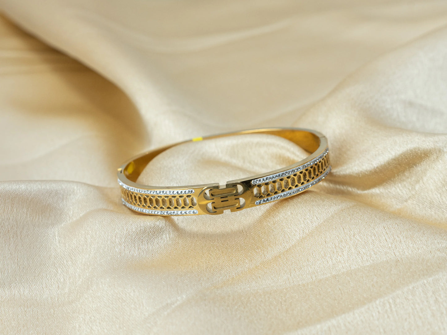 Gold-Plated Zircon Kada Women's fashion jewellery - 003 - GoScarlet