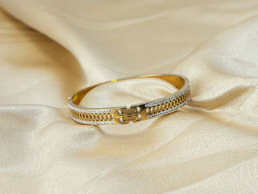 Gold-Plated Zircon Kada Women's fashion jewellery - 003 - GoScarlet