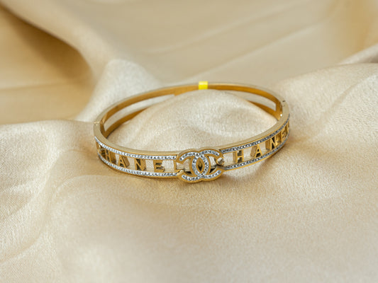 Gold-Plated Zircon Kada for Women - 005