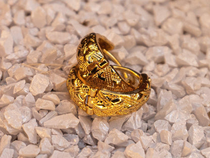 3 Pair Panchaloha  Earrings Combo – Pearl Stud, Hoop & Hanging Earrings.