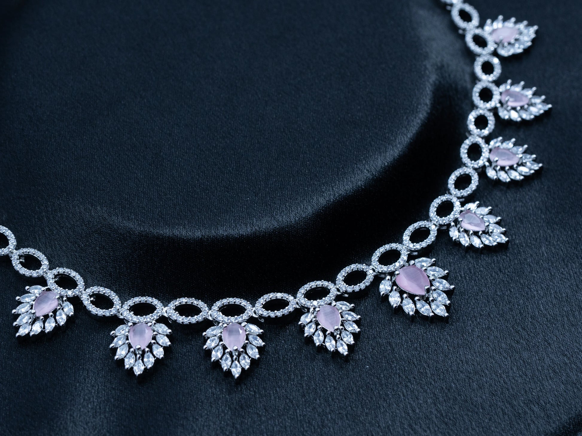 Zircon Diamond Necklace Set for Women- 004 - GoScarlet