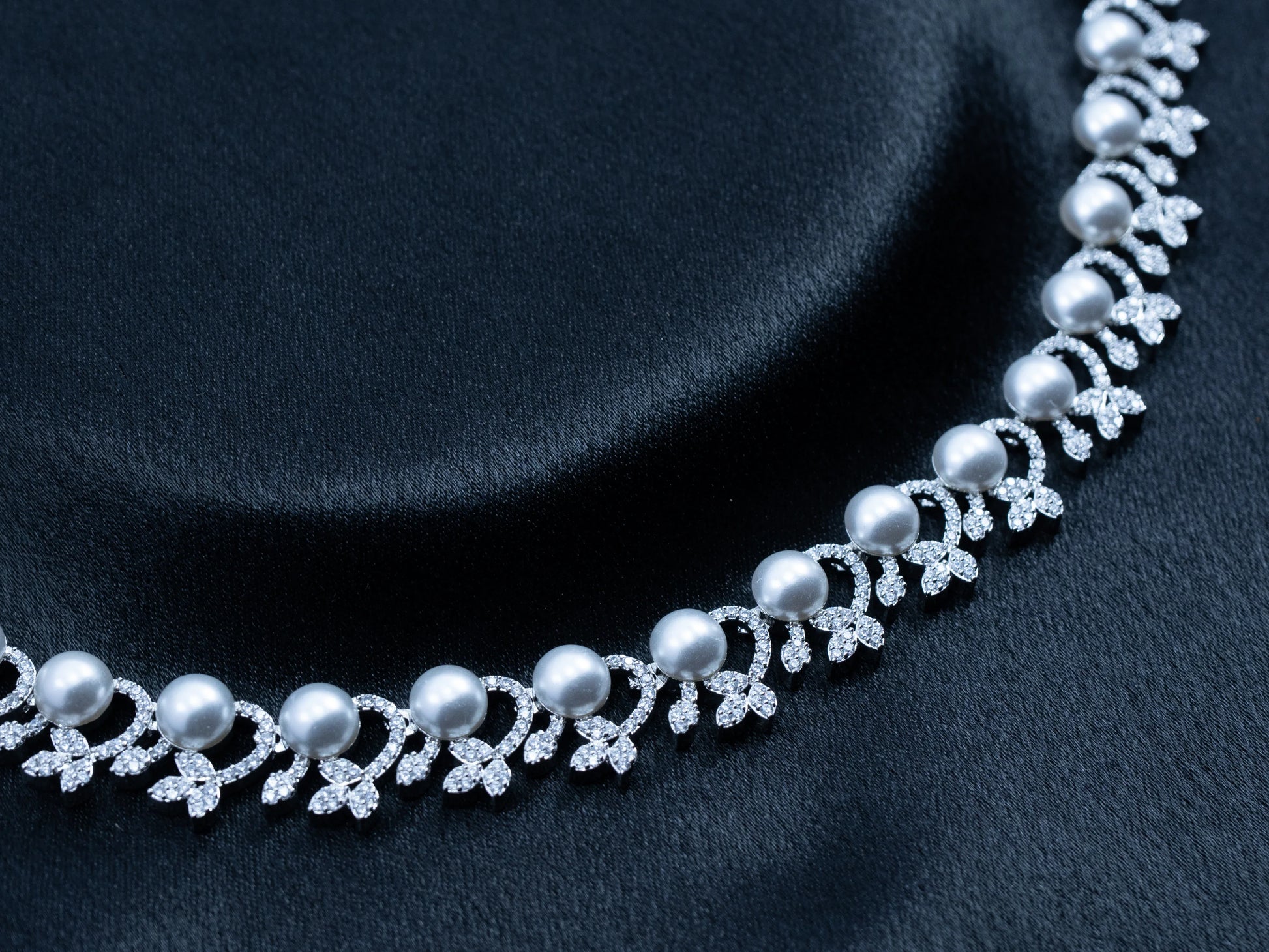 Zircon Diamond Necklace Set for Women- 005 - GoScarlet