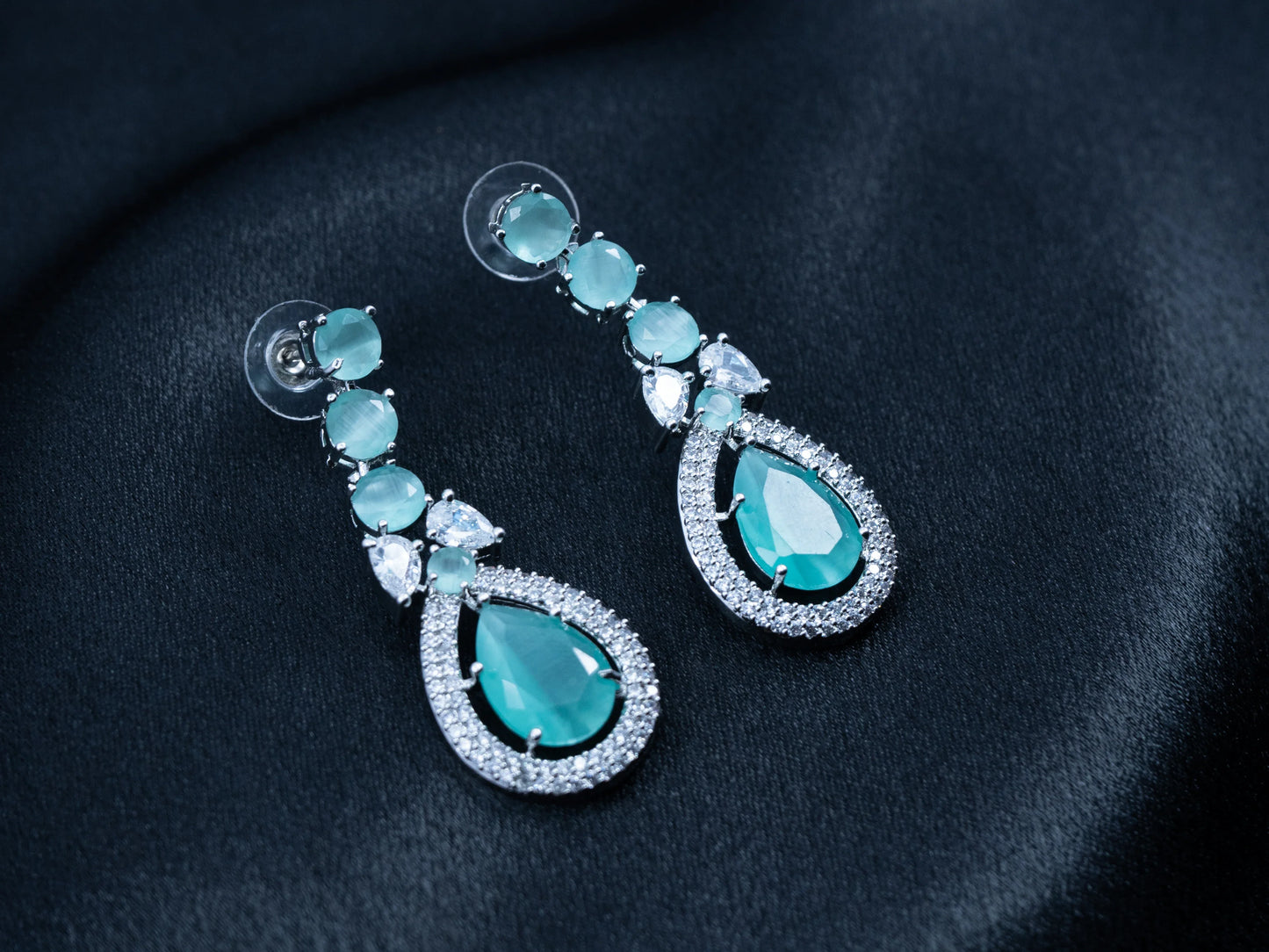 Zircon Diamond Necklace Set for Women- 007 - GoScarlet