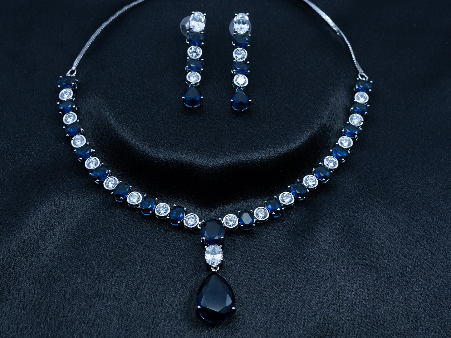 Zircon Diamond Necklace Set for Women- 011 - GoScarlet