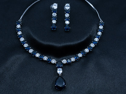 Zircon Diamond Necklace Set for Women- 011 - GoScarlet