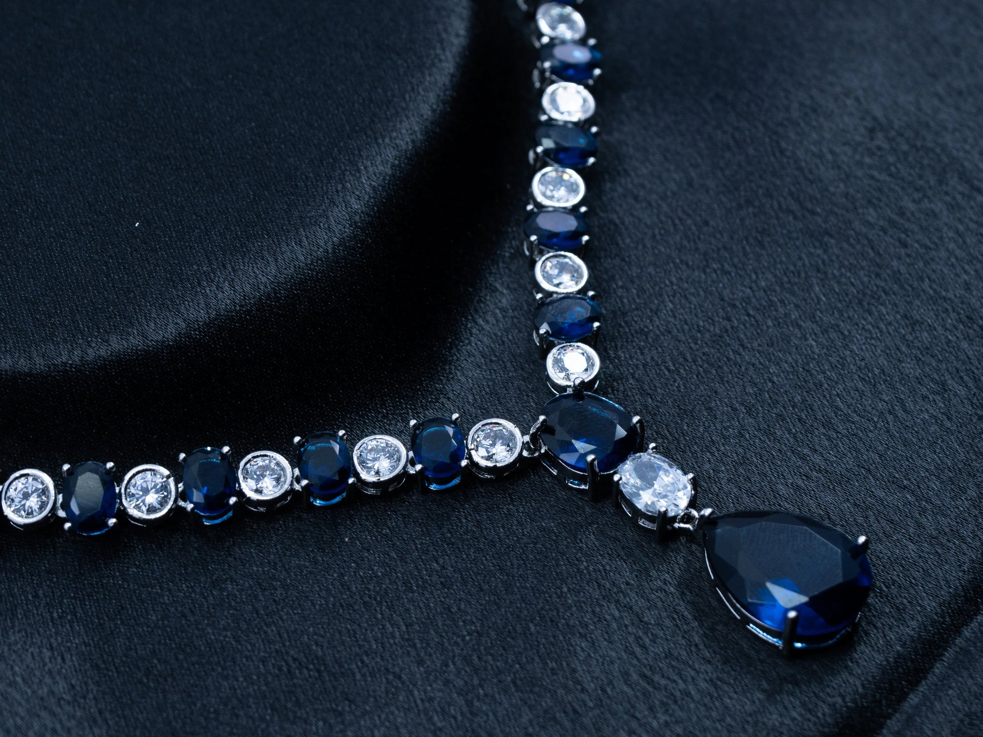 Zircon Diamond Necklace Set for Women- 011 - GoScarlet