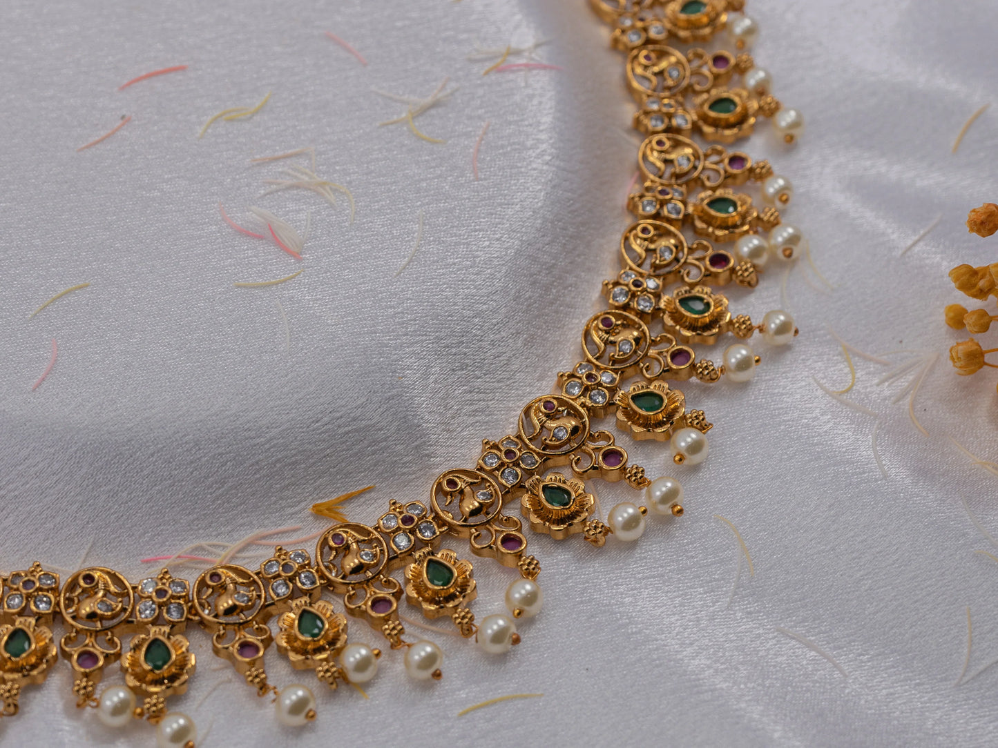 Gold-Plated Zircon Diamond Necklace Set for Women fashion jewellery - 019 - GoScarlet