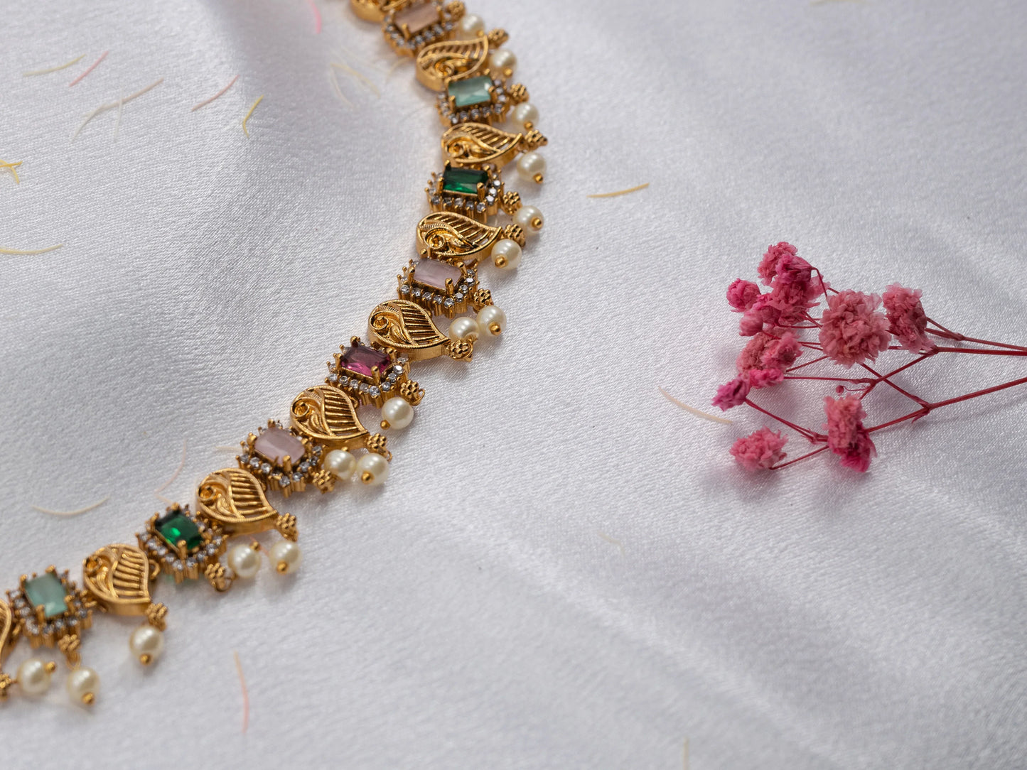 Gold-Plated Zircon Diamond Necklace Set for Women- 020 - fashion jewellery - GoScarlet