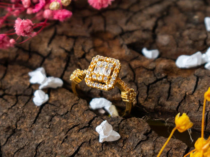 Gold-Plated Zircon Rings for women - 002 - GoScarlet