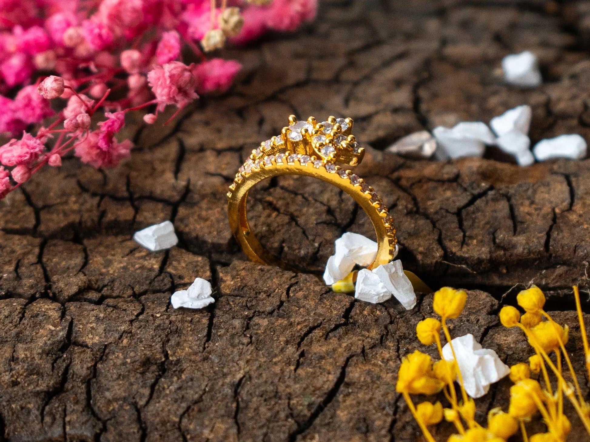 Gold-Plated Zircon Rings for women - 006 - GoScarlet