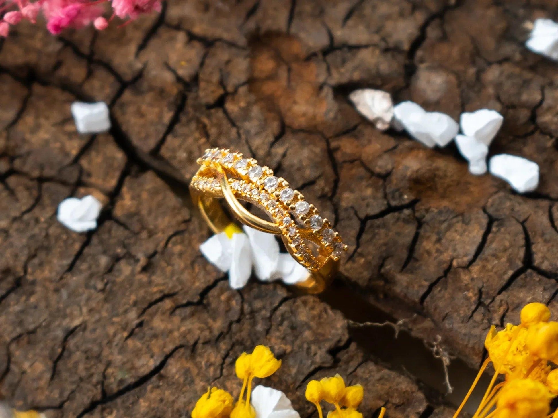 Gold-Plated Zircon Rings for women - 007 - GoScarlet