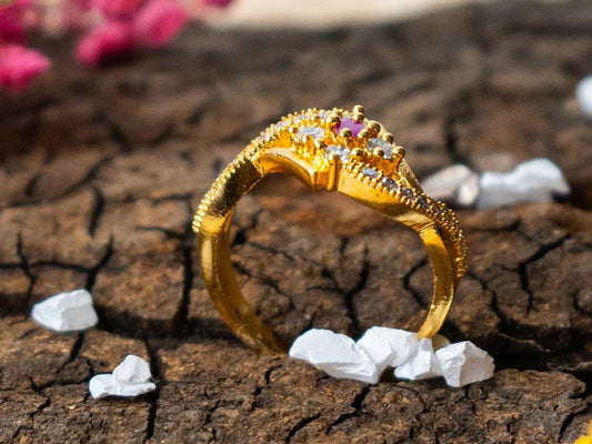 Gold-Plated Zircon Rings for women - 012 - GoScarlet