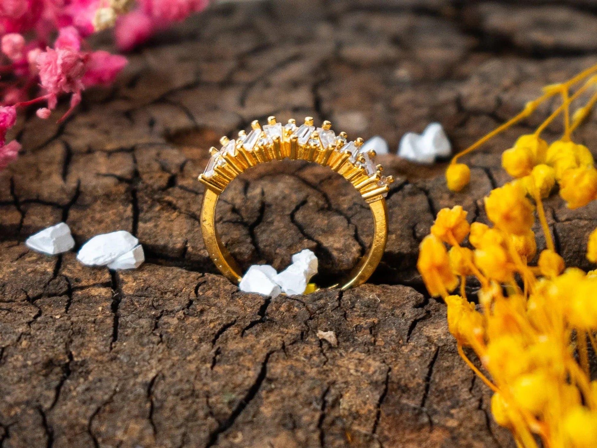 Gold-Plated Zircon Rings for women - 015 - GoScarlet