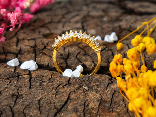 Gold-Plated Zircon Rings for women - 015 - GoScarlet