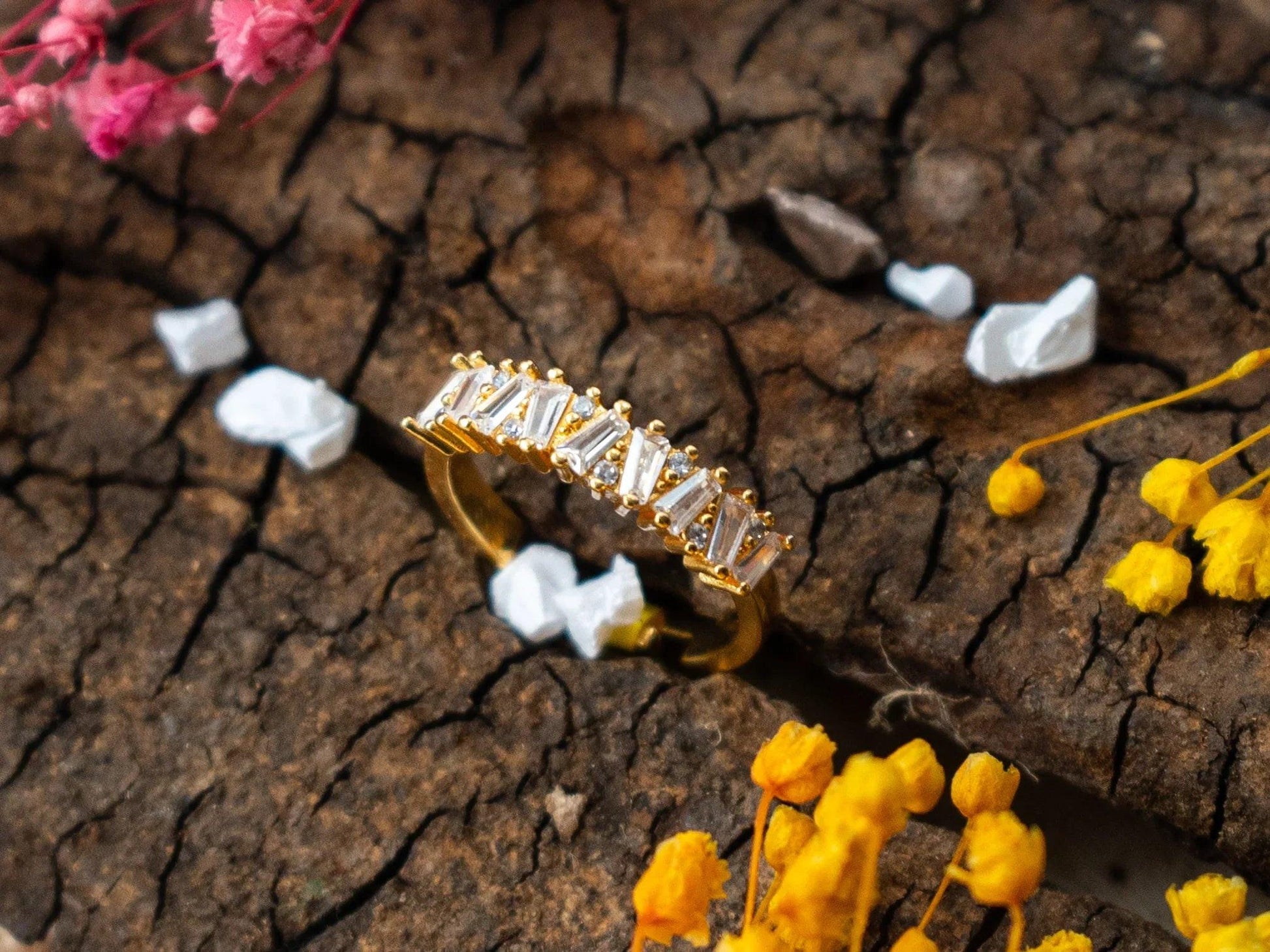 Gold-Plated Zircon Rings for women - 015 - GoScarlet