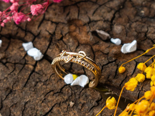 Gold-Plated Zircon Rings for women - 016 - GoScarlet