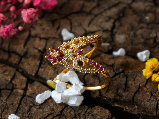 Gold-Plated Zircon Rings for women - 017.