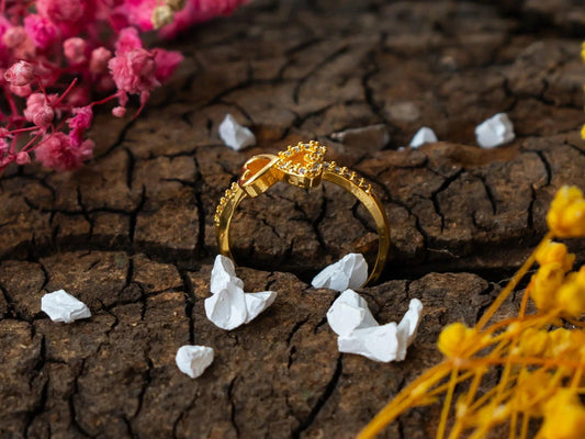 Gold-Plated Zircon Rings for women - 018.