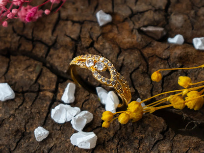 Gold-Plated Zircon Rings for women - 019.