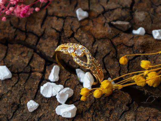 Gold-Plated Zircon Rings for women - 019.