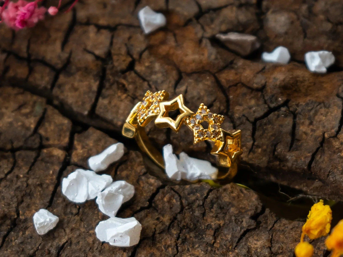 Gold-Plated Zircon Rings for women - 020 - GoScarlet