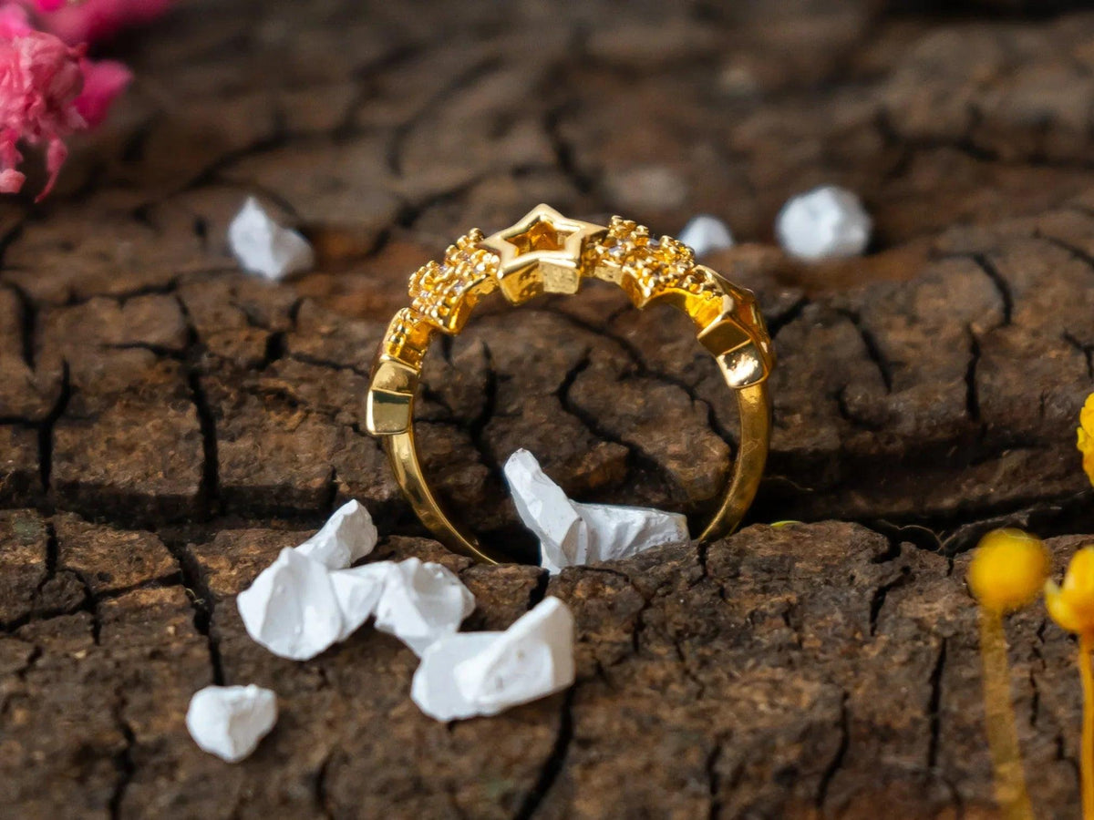 Gold-Plated Zircon Rings for women - 020 - GoScarlet
