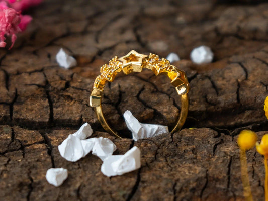 Gold-Plated Zircon Rings for women - 020 - GoScarlet