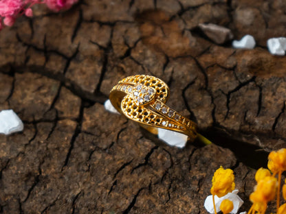 Gold-Plated Zircon Rings Women's fashion jewellery - 027 - GoScarlet