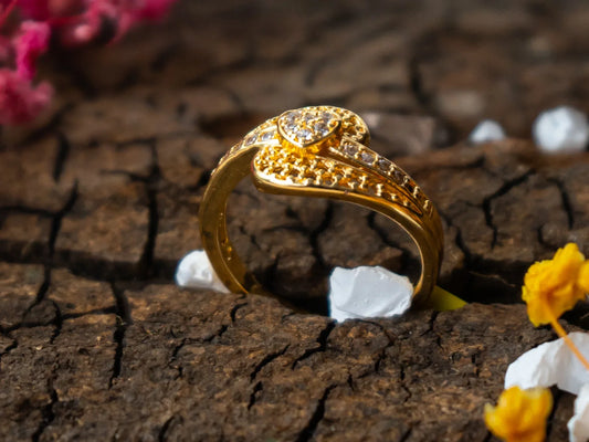 Gold-Plated Zircon Rings Women's fashion jewellery - 027 - GoScarlet