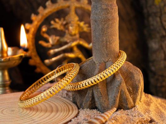 Gold-Plated Zircon Bangles Women's fashion jewellery- 001 - GoScarlet