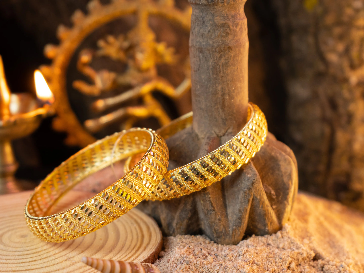 Gold-Plated Zircon Bangles Women's fashion jewellery- 002 - GoScarlet