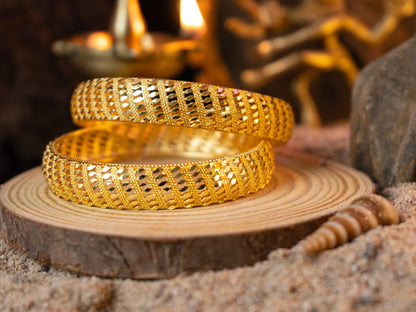 Gold-Plated Zircon Bangles Women's fashion jewellery- 002 - GoScarlet