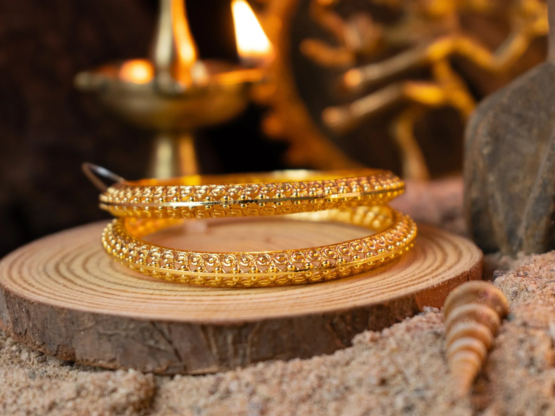 Gold-Plated Zircon Bangles for Women- 003 - GoScarlet