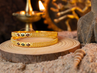 Gold-Plated Zircon Bangles for Women- 004 - GoScarlet