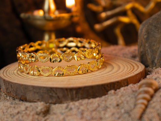 Gold-Plated Zircon Bangles for Women- 008 - GoScarlet