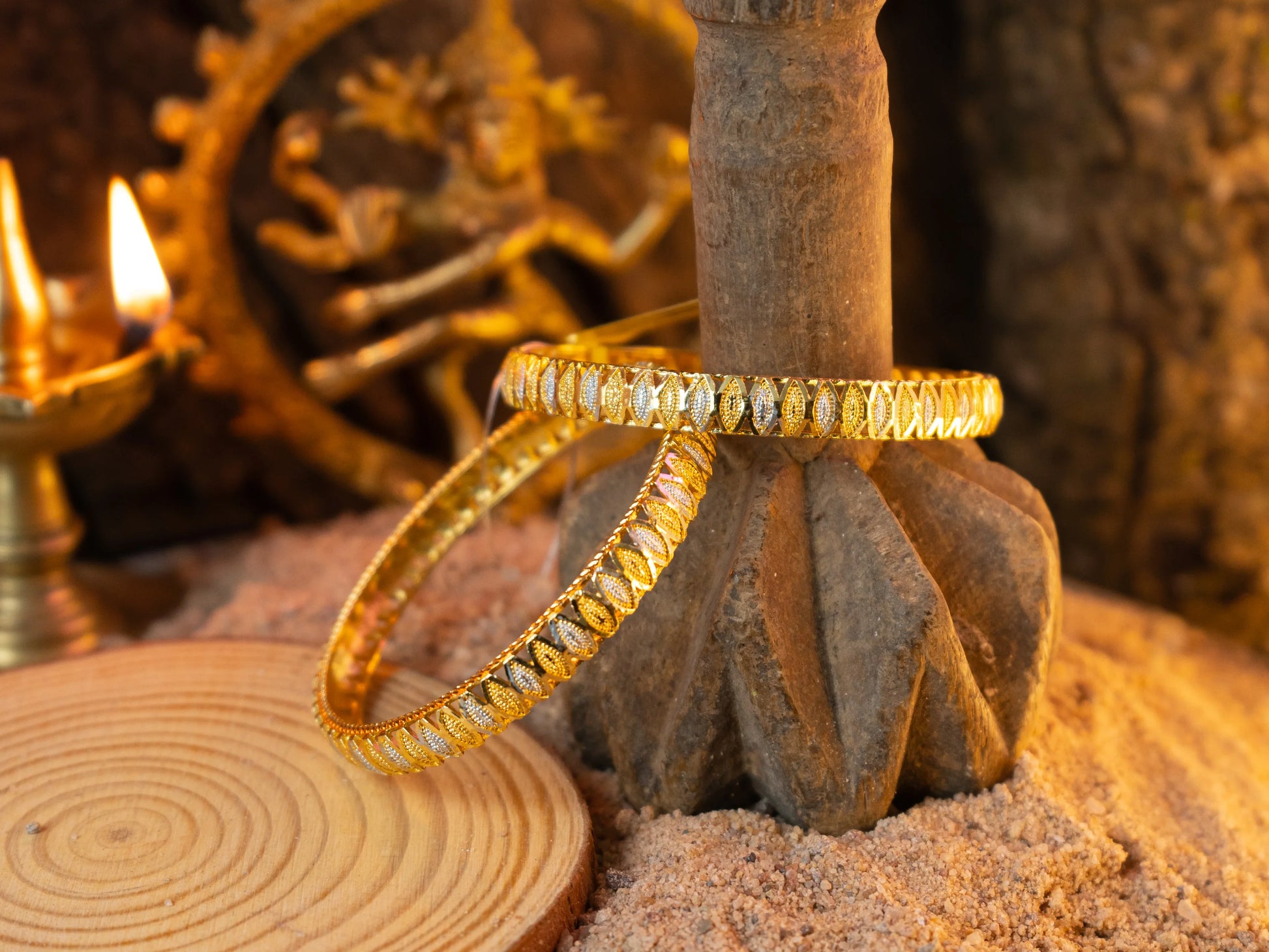 Gold-Plated Zircon Bangles for Women- 009 - GoScarlet