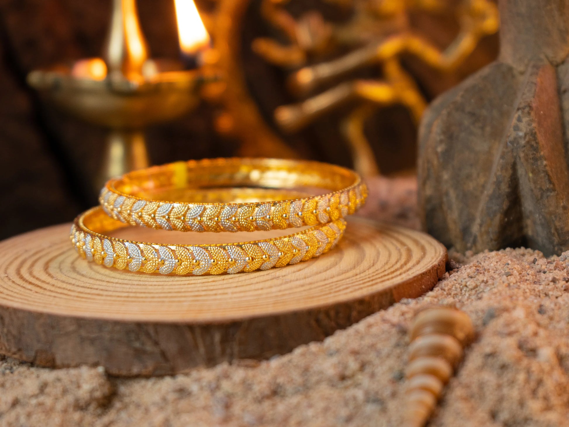 Gold-Plated Zircon Bangles for Women- 010 - GoScarlet