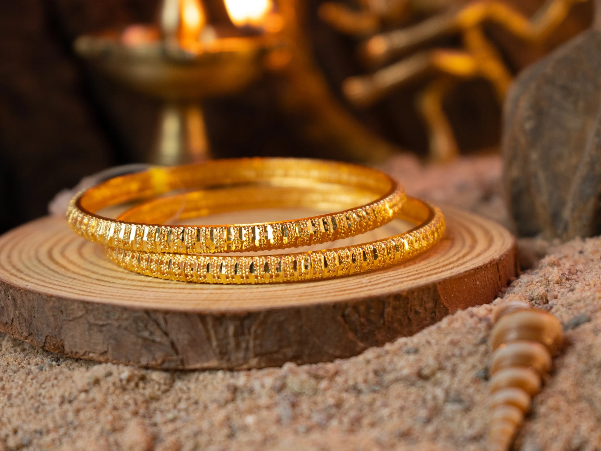 Gold-Plated Zircon Bangles for Women- 014 - GoScarlet