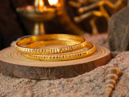 Gold-Plated Zircon Bangles for Women- 014 - GoScarlet