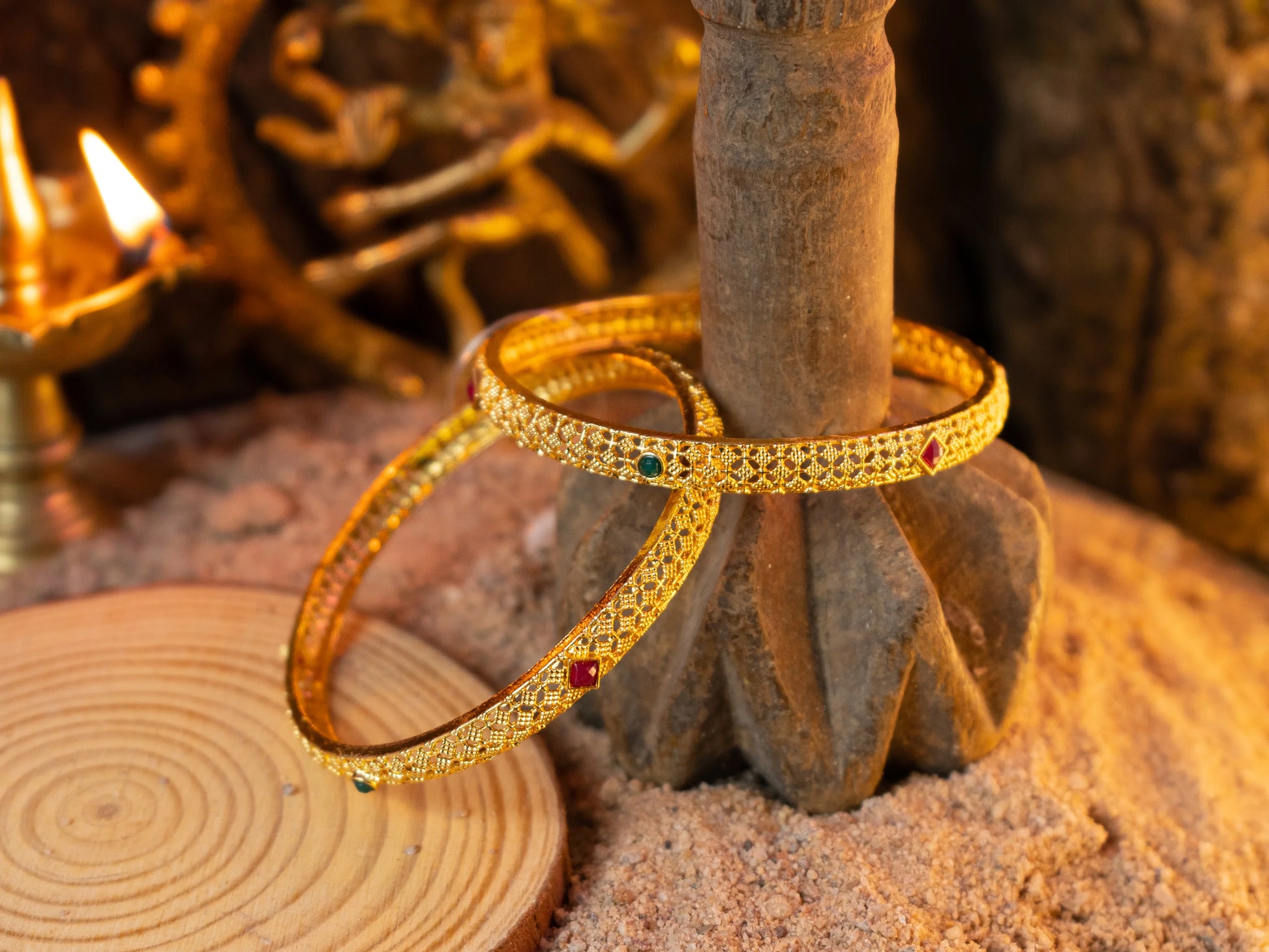 Gold-Plated Zircon Bangles for Women- 015 - GoScarlet