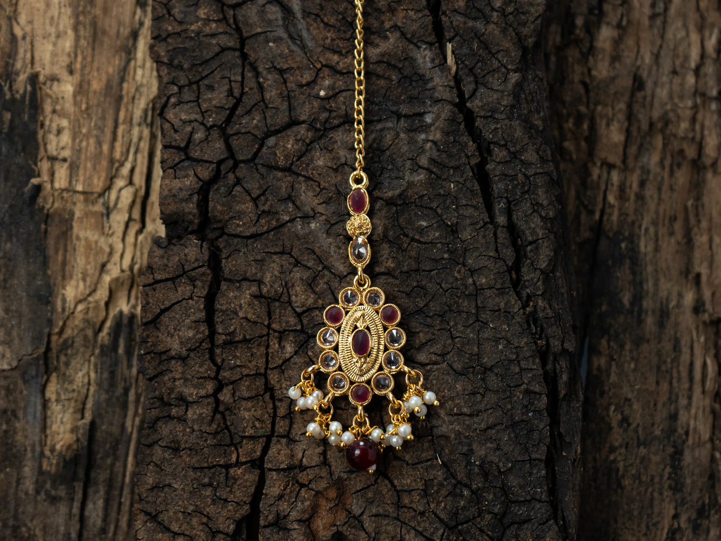 Haldi & Mehendi Gold-Plated Maangtikka For Women - 001 - GoScarlet