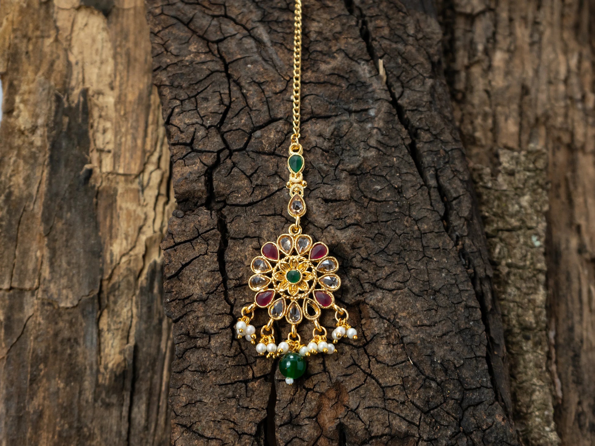 Haldi & Mehendi Gold-Plated Maangtikka For Women - 002 - GoScarlet