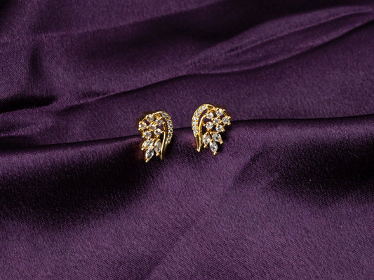 Gold-Plated Zircon Earrings for Women- 021.