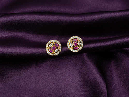 Zircon Stud Earrings for Women- 032.