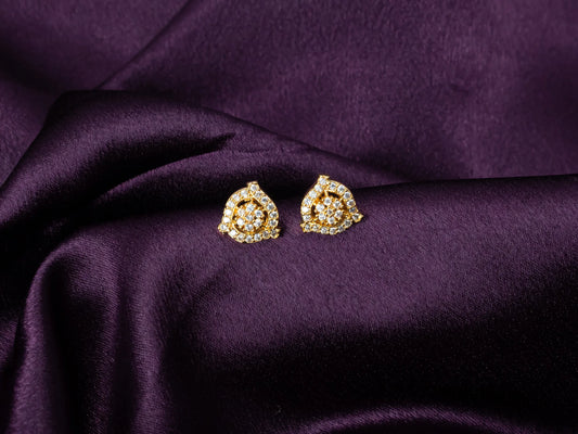 Zircon Stud Earrings for Women- 034.