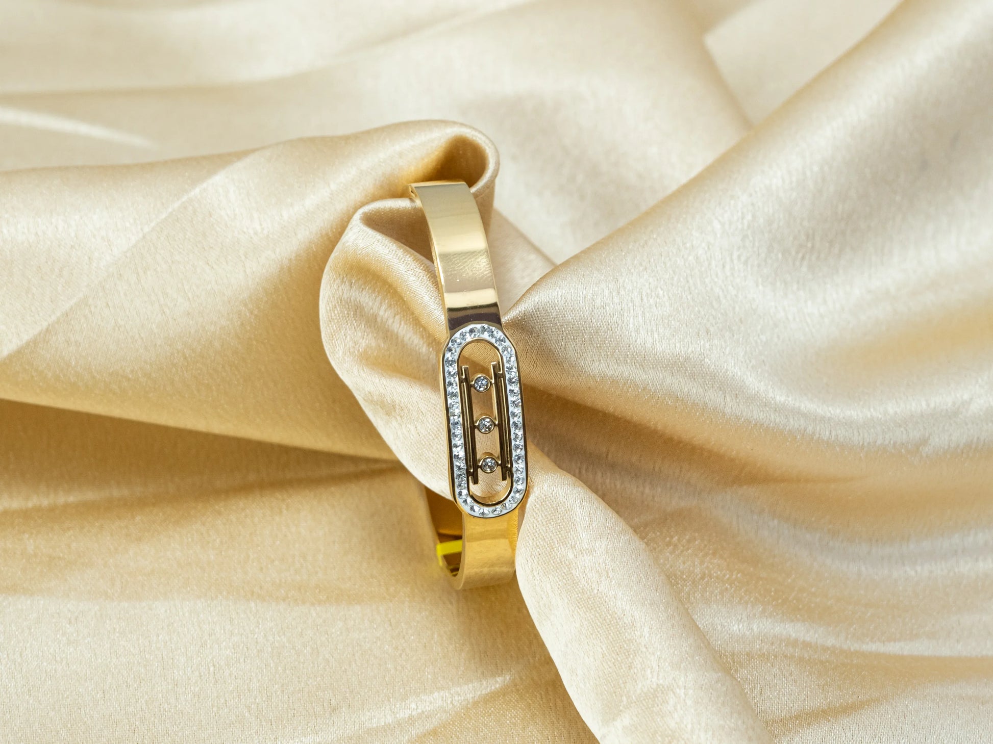 Gold-Plated Zircon Kada Women's fashion jewellery - 008 - GoScarlet