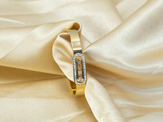 Gold-Plated Zircon Kada Women's fashion jewellery - 008 - GoScarlet